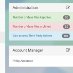 Administration Dashboard. Control organisation permissions